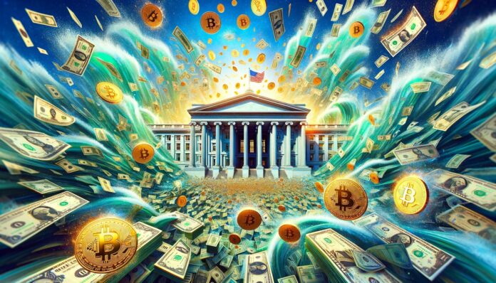 DALL·E-2023-12-13-14.51.17-Create-an-energetic-action-filled-cover-image-with-the-U.S.-Treasury-building-at-the-center-symbolizing-the-heart-of-government-finance.-Around-this.jpg
