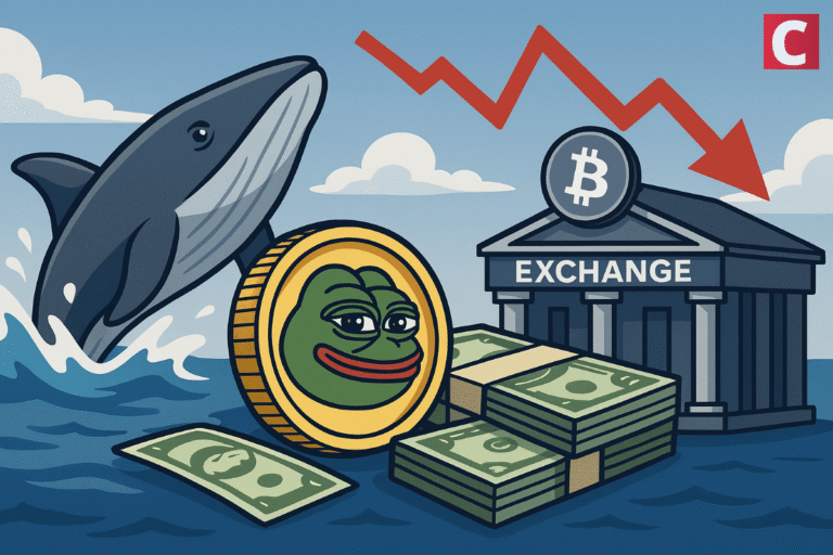 PEPE Whale Deposits $6.5M to Exchange as Price Drops 11%