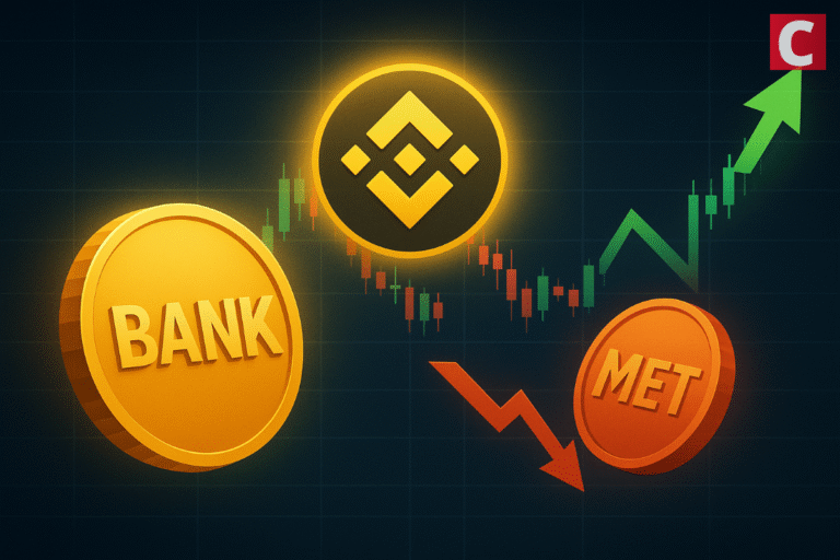 Binance Listing Sends BANK Soaring as MET Crashes